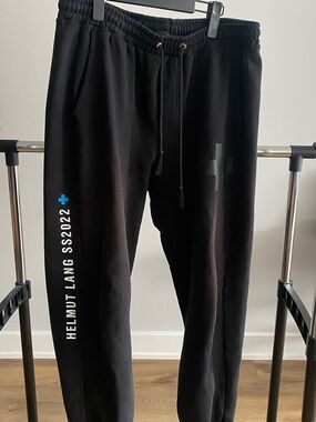 Helmut Lang Black Jogger Sweatpants SS2022